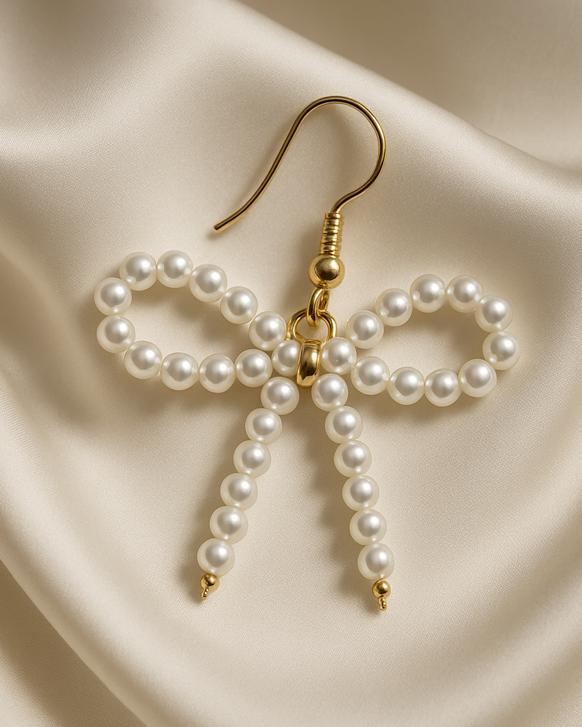 Pearl Bow Earrings