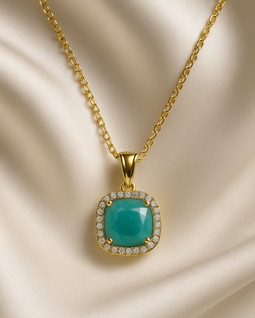 Emerald Crystal Stone Necklace