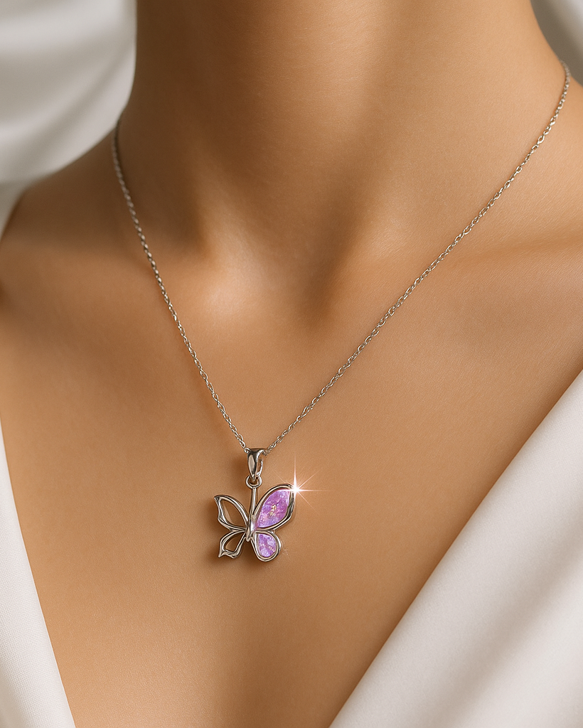 Butterfly Enamel Pendant