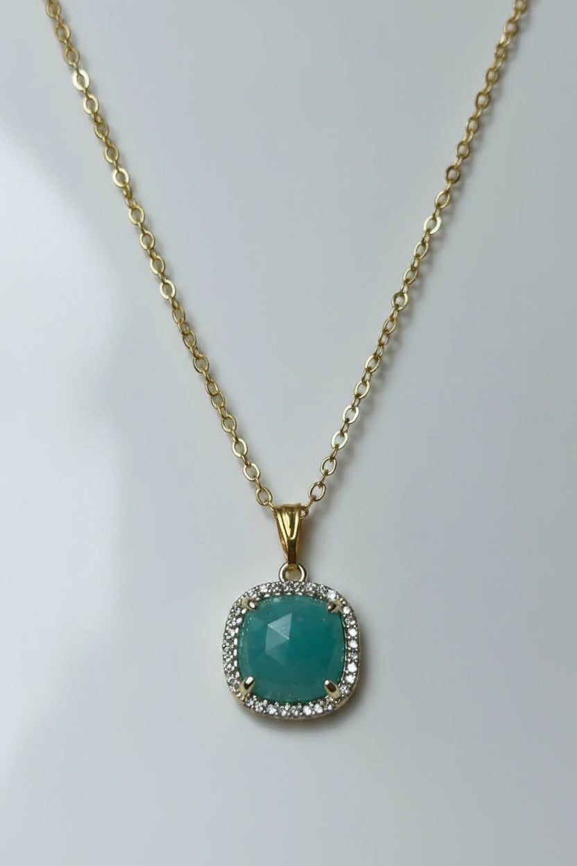 Emerald Crystal Stone Necklace