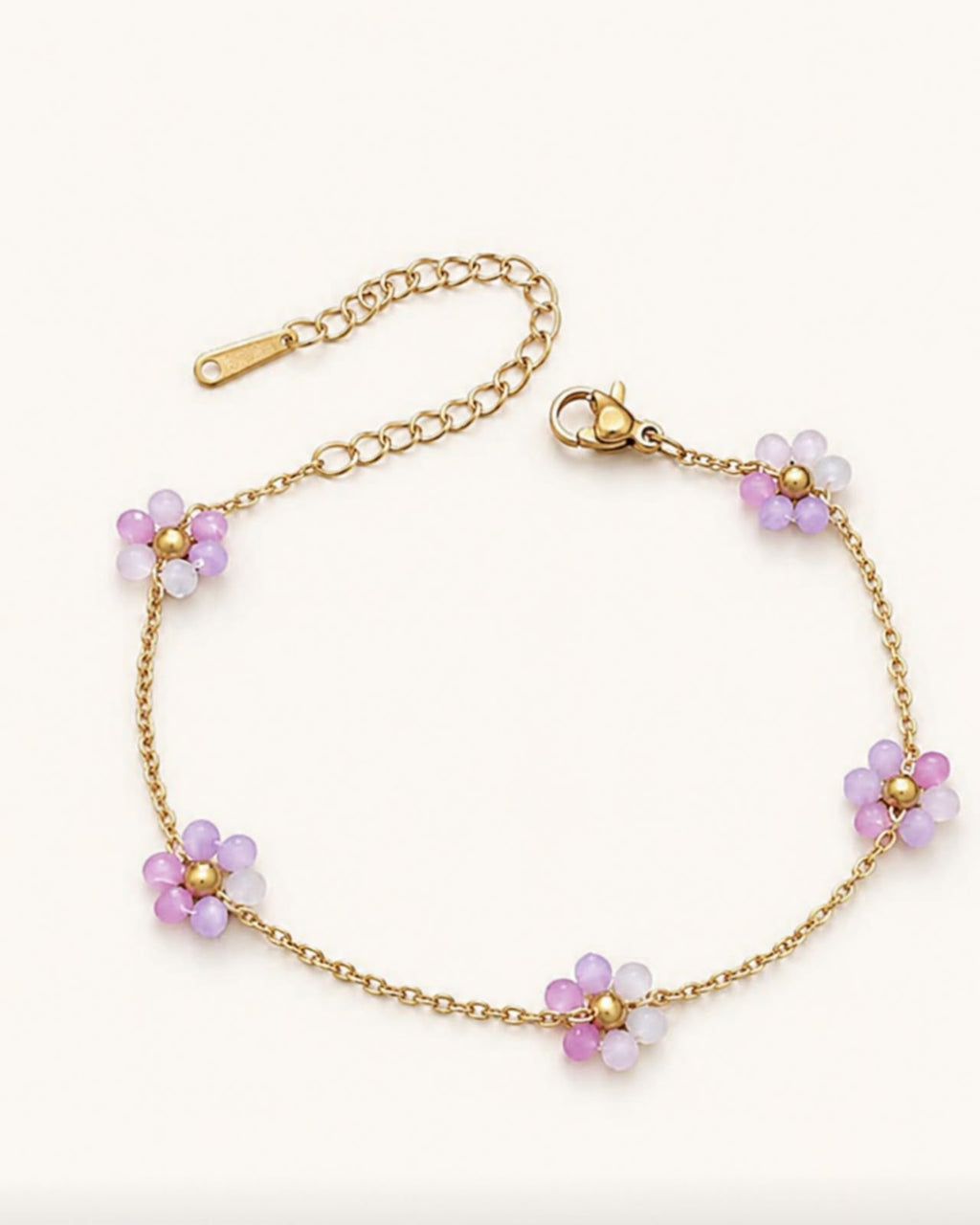 Gradient Purple Faux Bead Bracelet