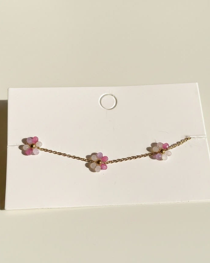 Gradient Purple Faux Bead Bracelet